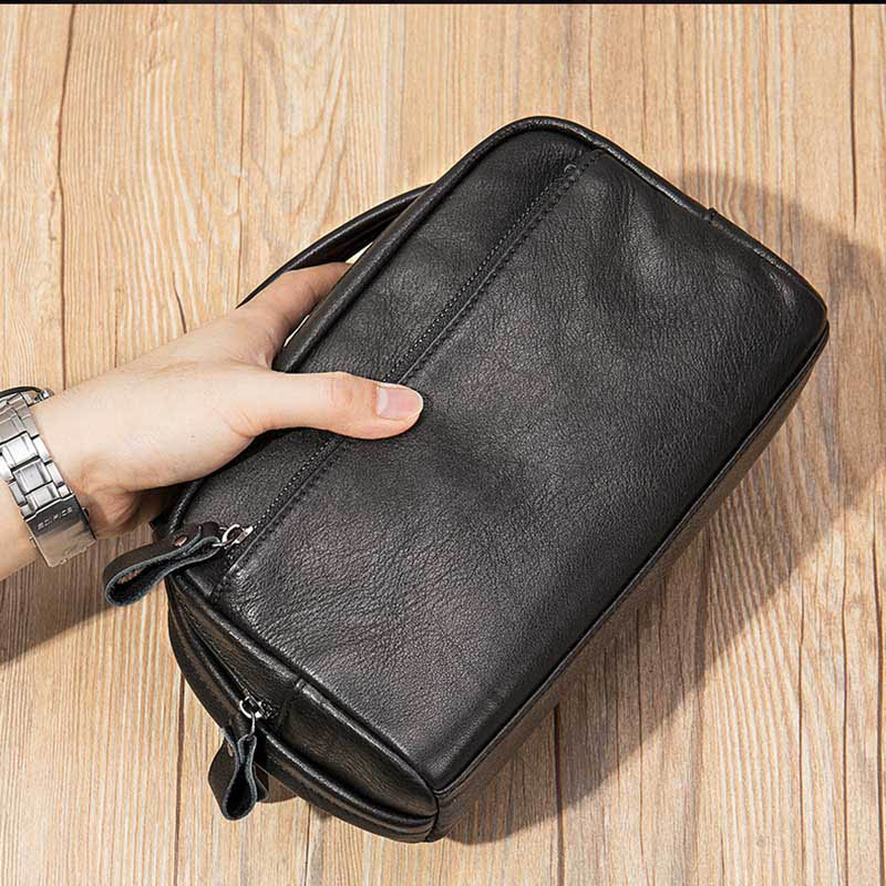 Leather Wallet Men - Luufan-Bolso de mano de cuero genuino