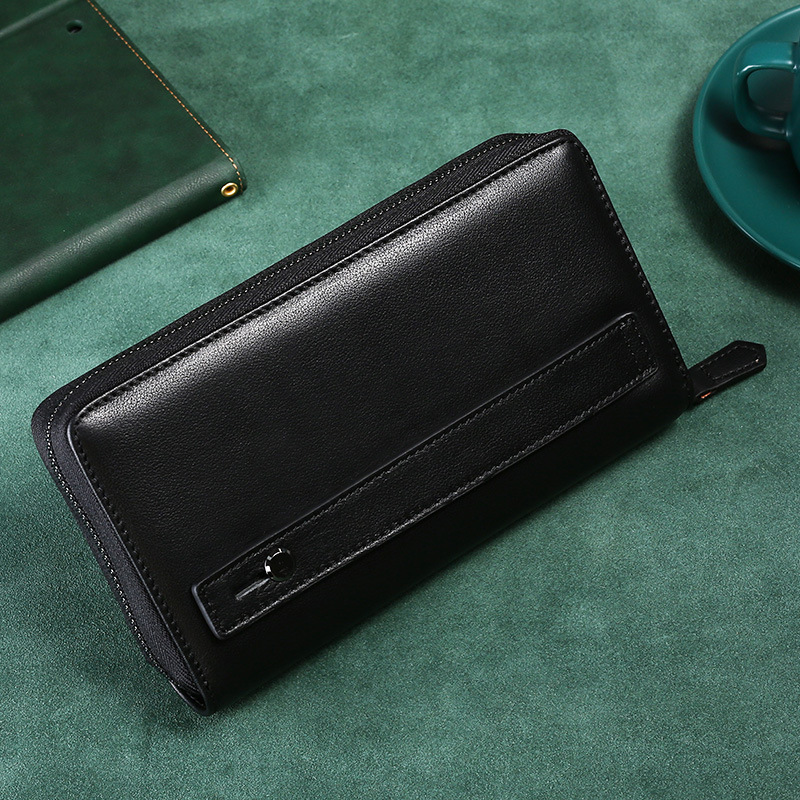 Cartera de Cuero Vacuno de Gra - Leather Wallet Men reseña y precio
