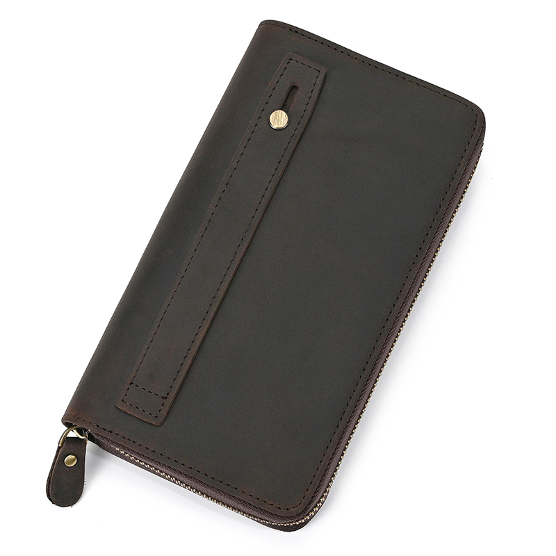 Cartera de mano de cuero genui - Leather Wallet Men reseña y precio