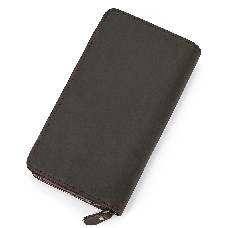 Cartera de mano de cuero genui - Leather Wallet Men reseña y precio