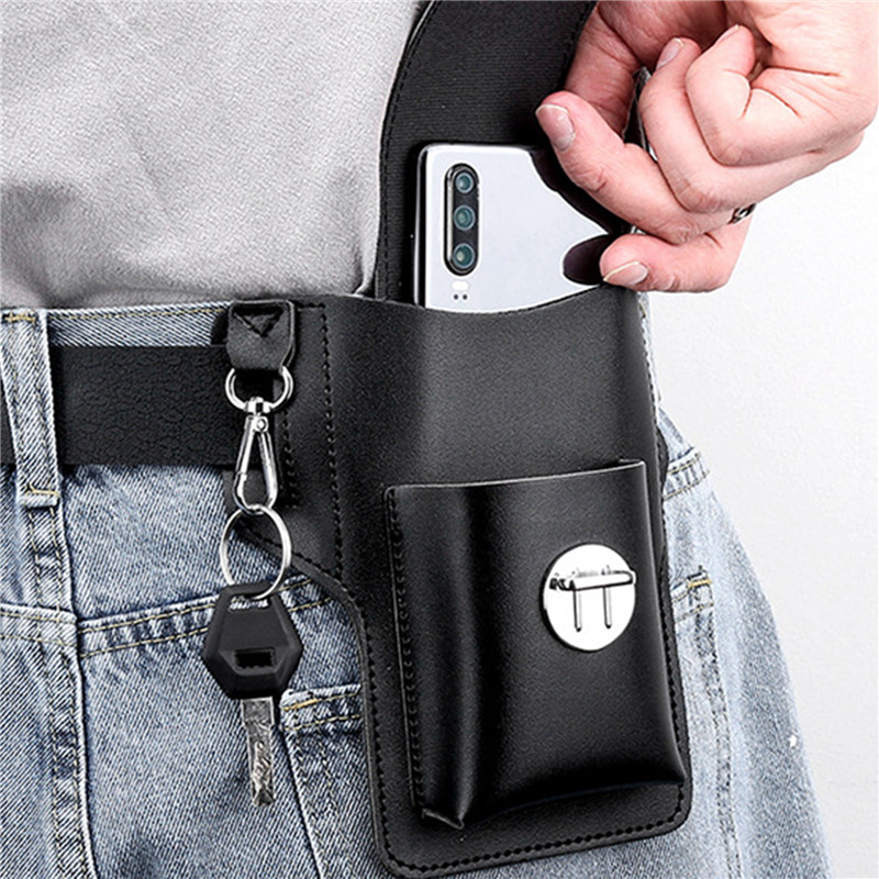 Bolsa de cinturón de teléfono  - Leather Wallet Men reseña y precio