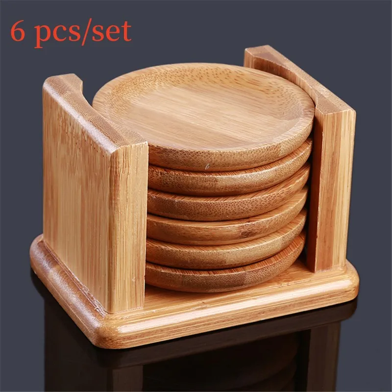 Posavasos de bambú de forma re - Marble Coaster Set reseña y precio