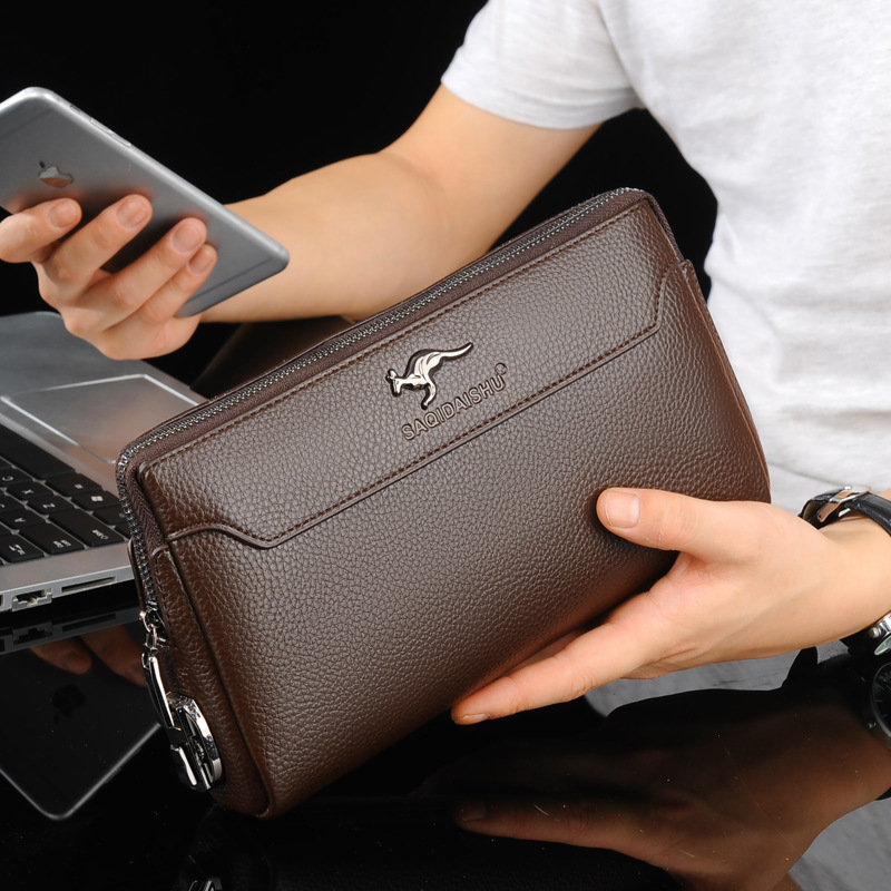Cartera de cuero suave de alta - Leather Wallet Men reseña y precio