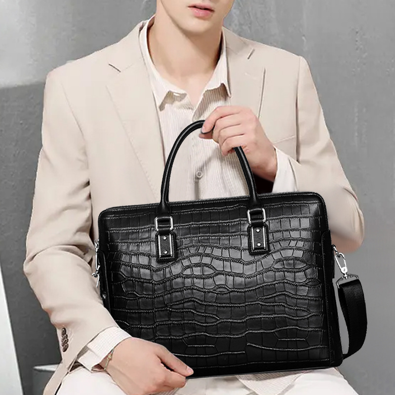 Maletín de cuero genuino para  - Leather Briefcase reseña y precio