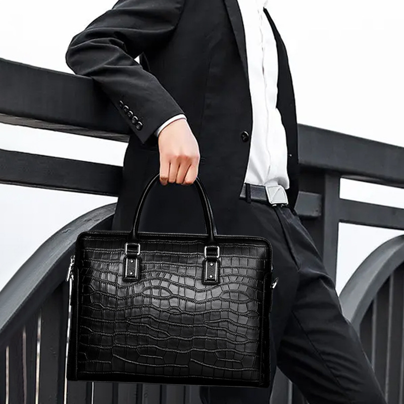 Maletín de cuero genuino para  - Leather Briefcase reseña y precio