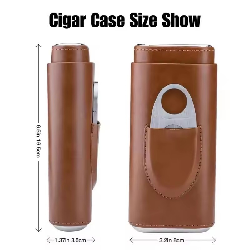 Estuche de cuero para puros, b - Premium Cigar Case reseña y precio
