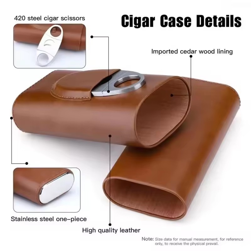 Estuche de cuero para puros, b - Premium Cigar Case reseña y precio
